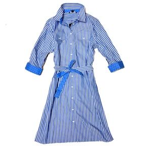Jones New York blue striped dress shirt size large